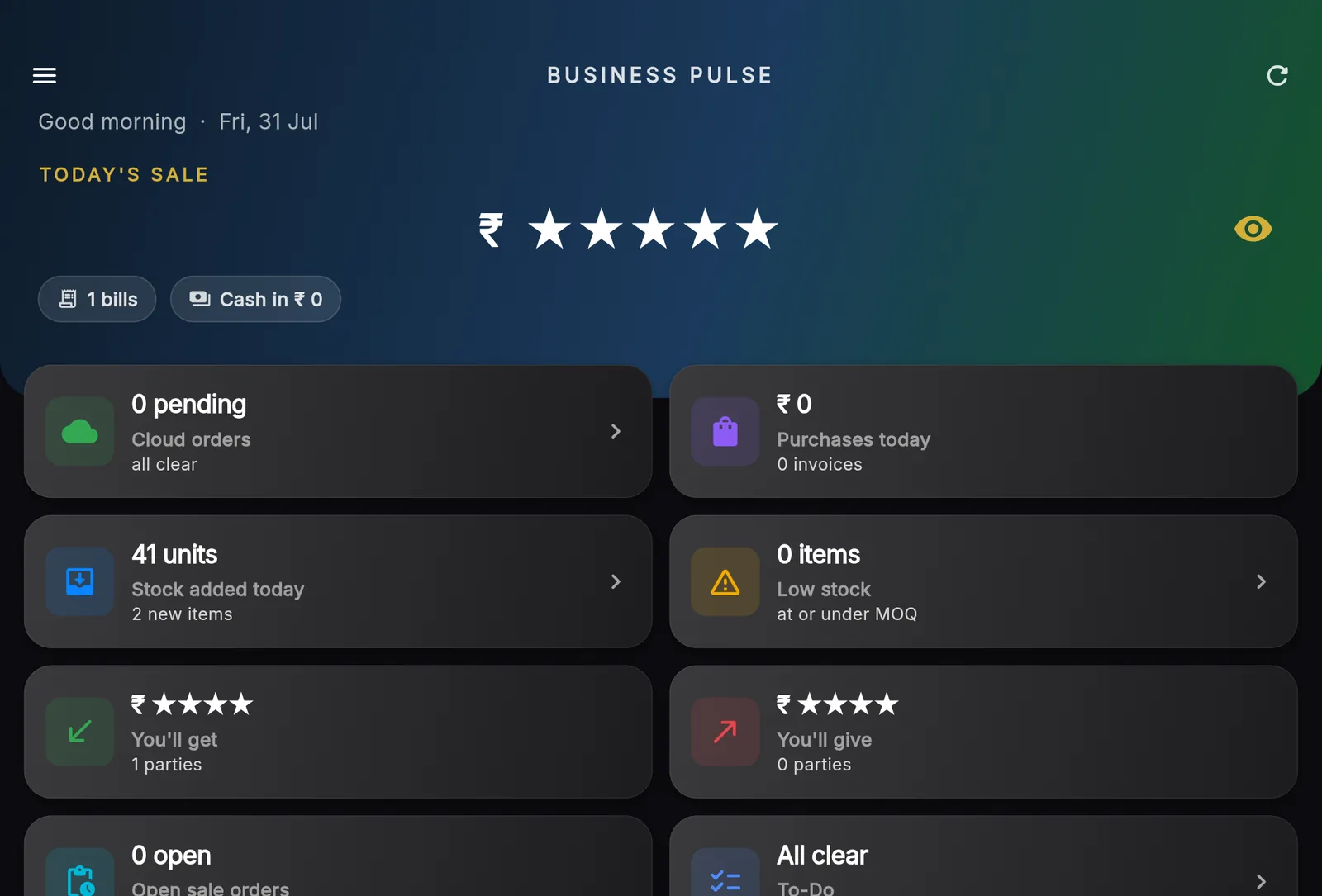 BIP’s Business Pulse in a browser window.